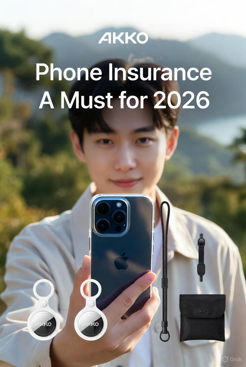 Person with protected phone – peace of mind with theft/loss coverage